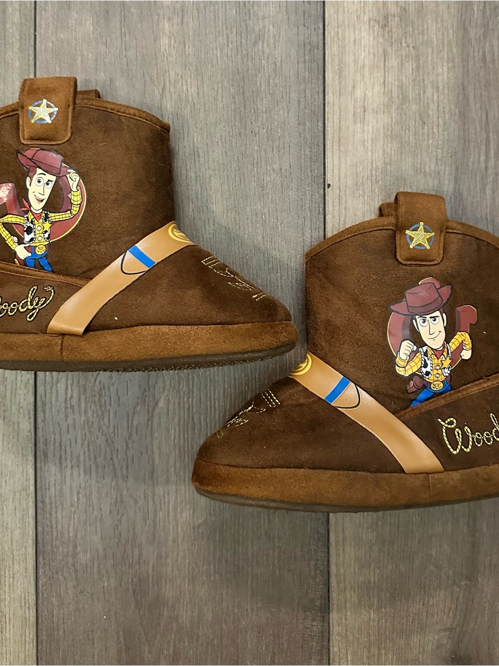 Kids Brown Woody Cowboy Cozy Boots – Character Slip-On